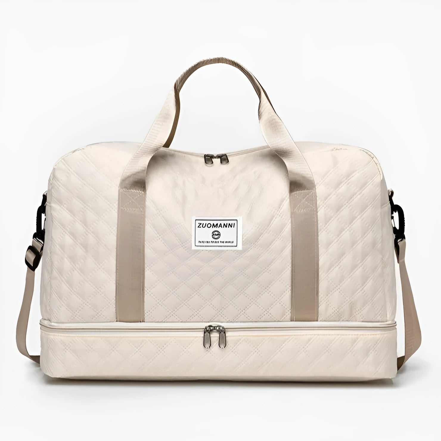 Large capacity Oxford cloth travel bag in street style with sewing thread detailing