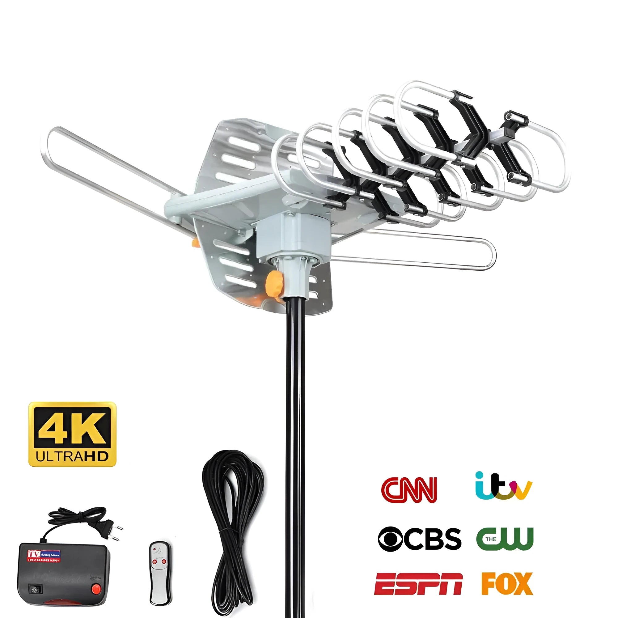 GR-1002 outdoor rotatable high gain digital television antenna for 470-862 MHz reception
