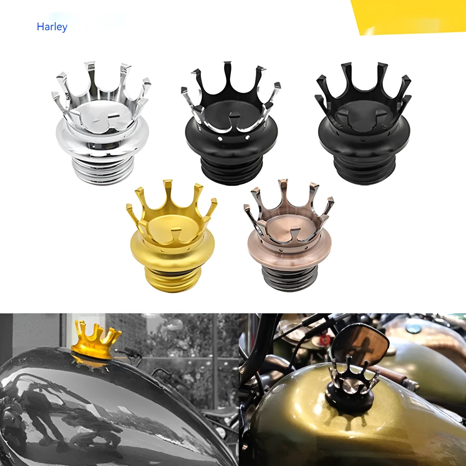Aluminum alloy motorcycle fuel tank cap for Harley Davidson Sportster 883 and compatible models