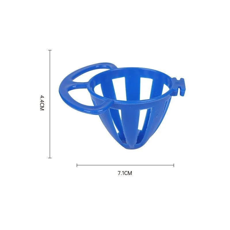 Plastic solid colour parrot feeder for birds with green squid skeleton specification option