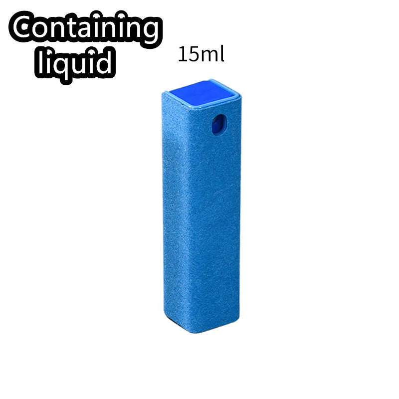 15ml phone screen cleaning spray bottle with flat protective case in multiple colour options