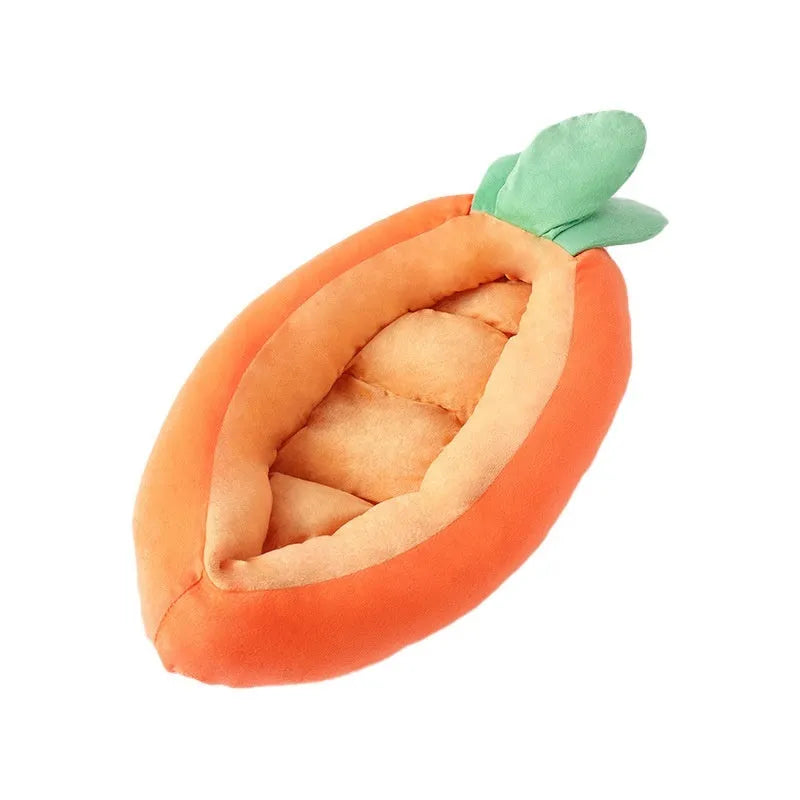 Carrot cartoon double-sided removable washable cat litter carpet in cloth material