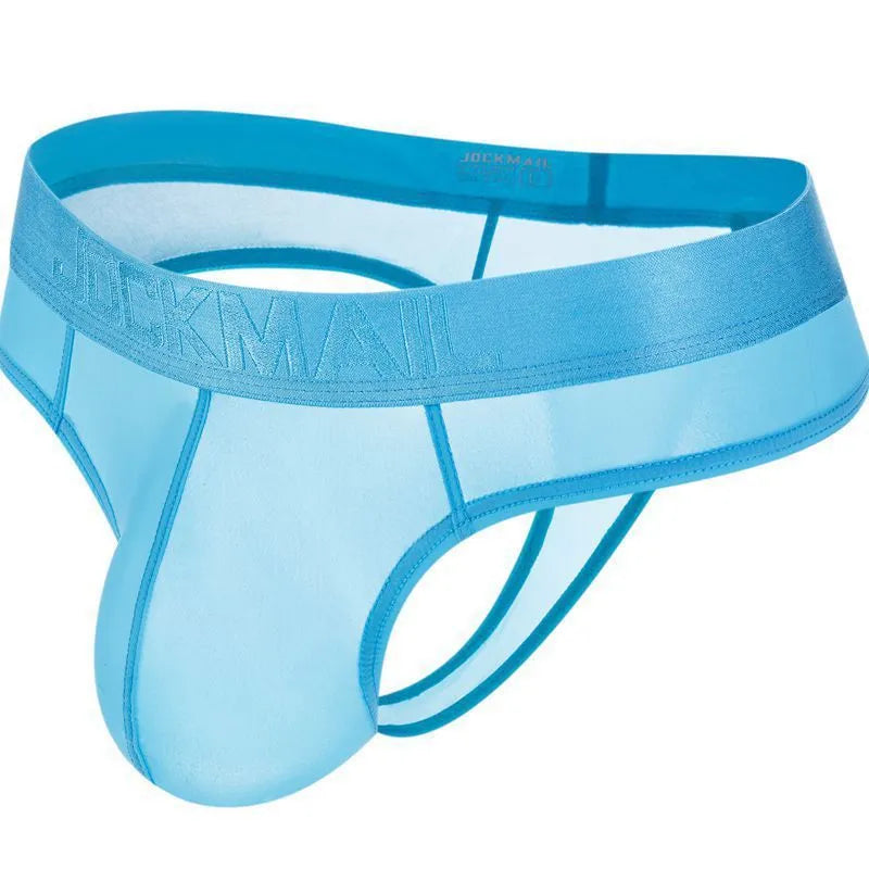 Men's ice silk ultra-thin translucent briefs low waist abstract pattern in seven colours sizes M-XXL