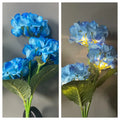 Solar hydrangea garden decorative light with rubber construction and IP55 waterproof rating
