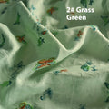 Pure ramie embroidery cloth fabric on a roll showing beige, dark green, and grass green colour options.