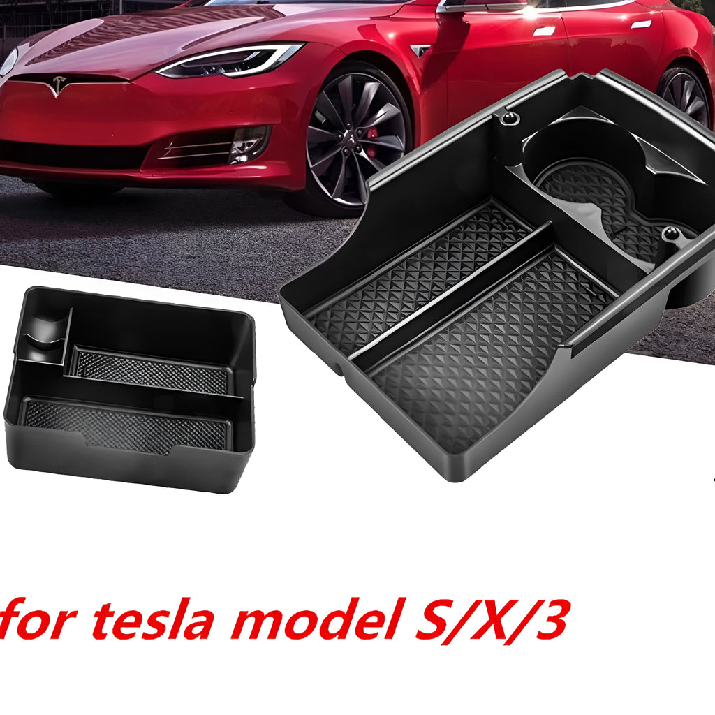Plastic storage box organiser for Tesla Model 3 Model X Model S centre console armrest retrofit