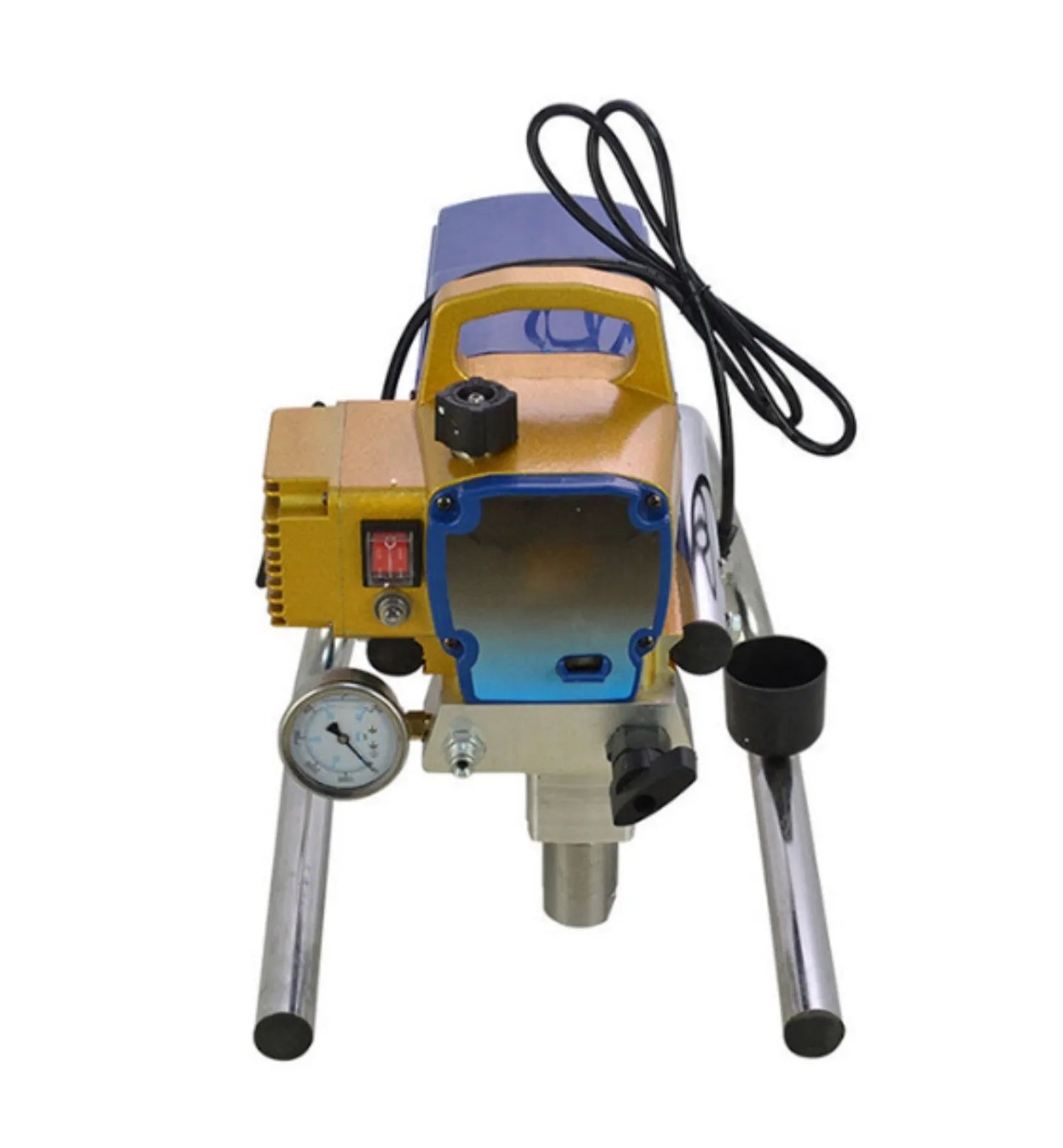 Blue portable electric airless spraying machine with spray gun and accessories for DIY painting