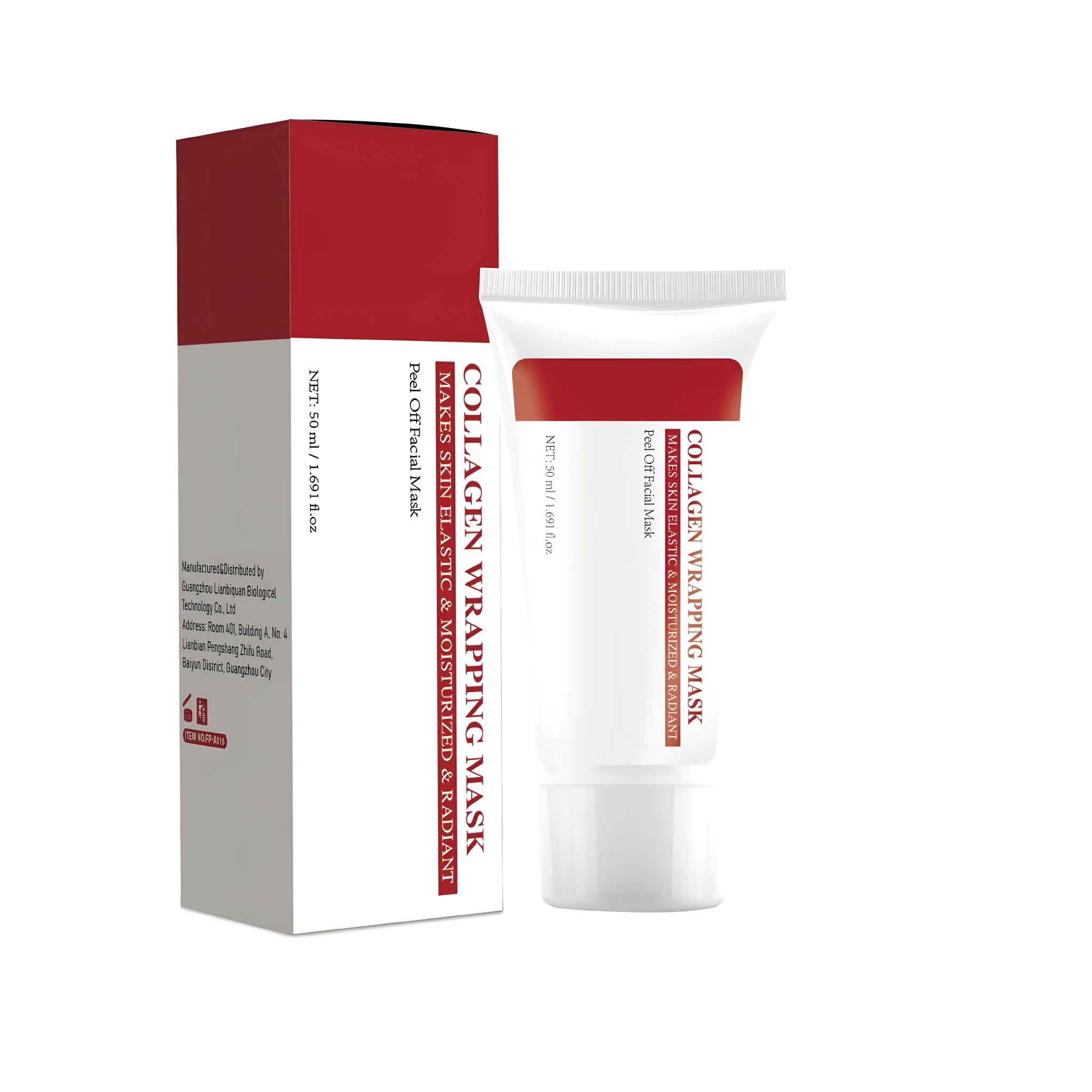 Single pack hydrolysed collagen hydrating face mask sheet for brightening and firming skin.