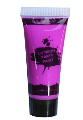 25ml tube of neon gouache face and body paint in a vibrant colour, labelled as safe and non-toxic.