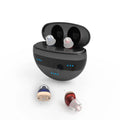 C700 digital in-ear hearing aid with charging case and accessories for severe hearing loss