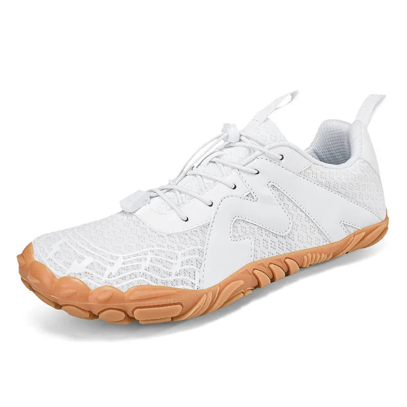 Couple sports climbing shoes with flyknit lining and a rubber sole in various colours