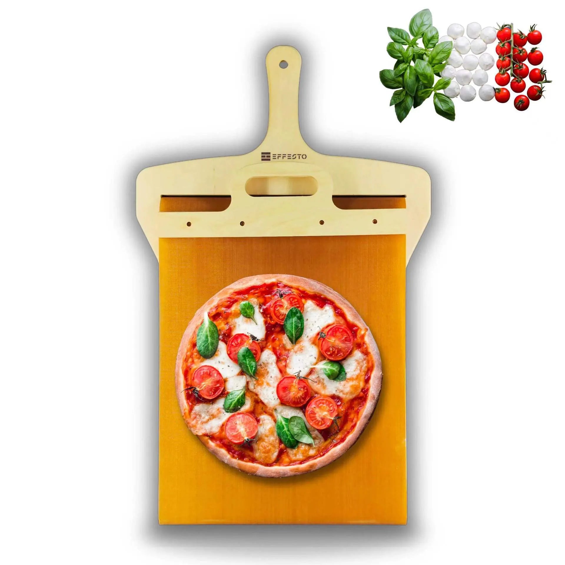 55cm long pizza transfer shovel with hanging hole and non-stick food-grade PP surface