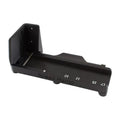 Black plastic universal pistol magazine ramp loader on white background