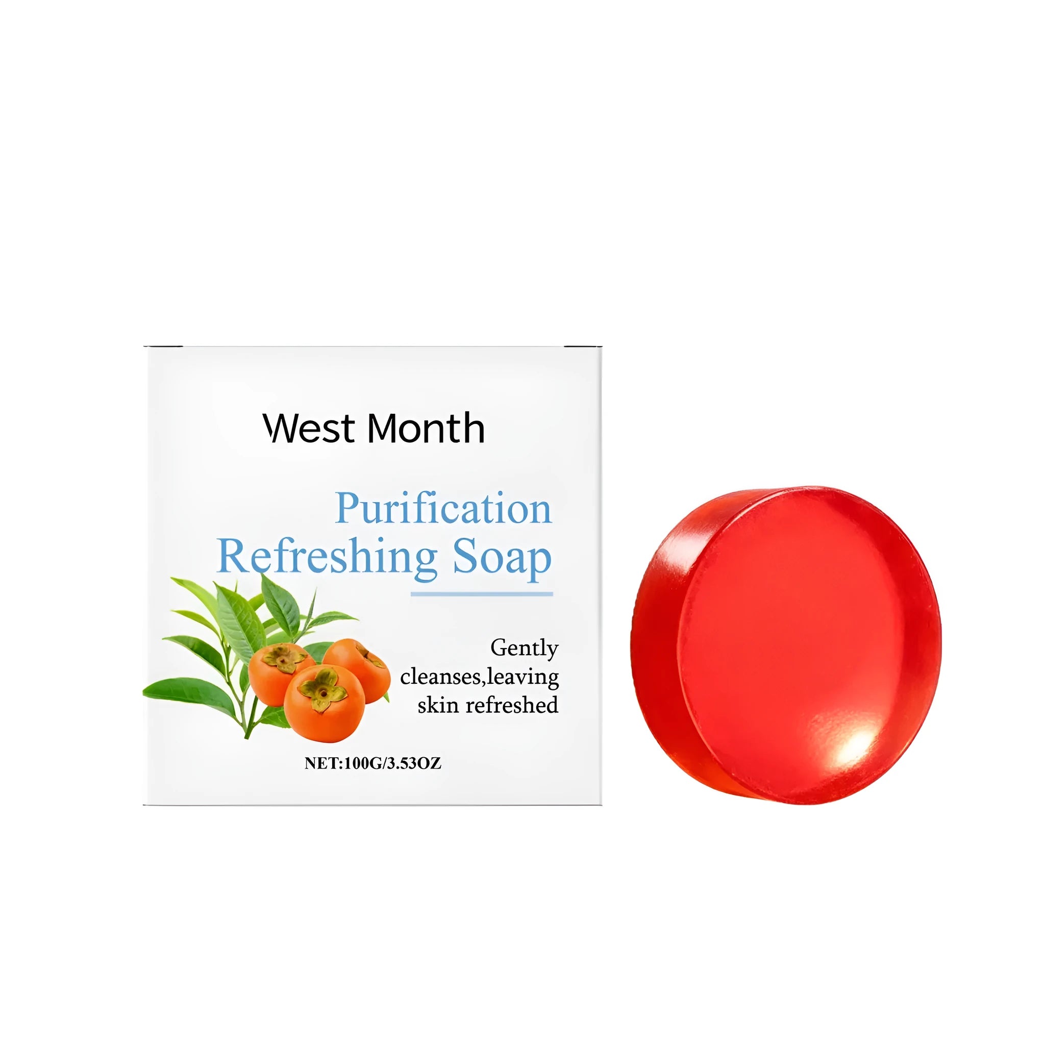 100g bar of skin soothing soap with persimmon extract and green tea oil