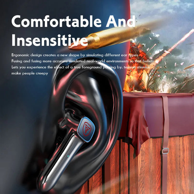 M59 style wireless Bluetooth gaming headset with noise reduction on a solid colour background.
