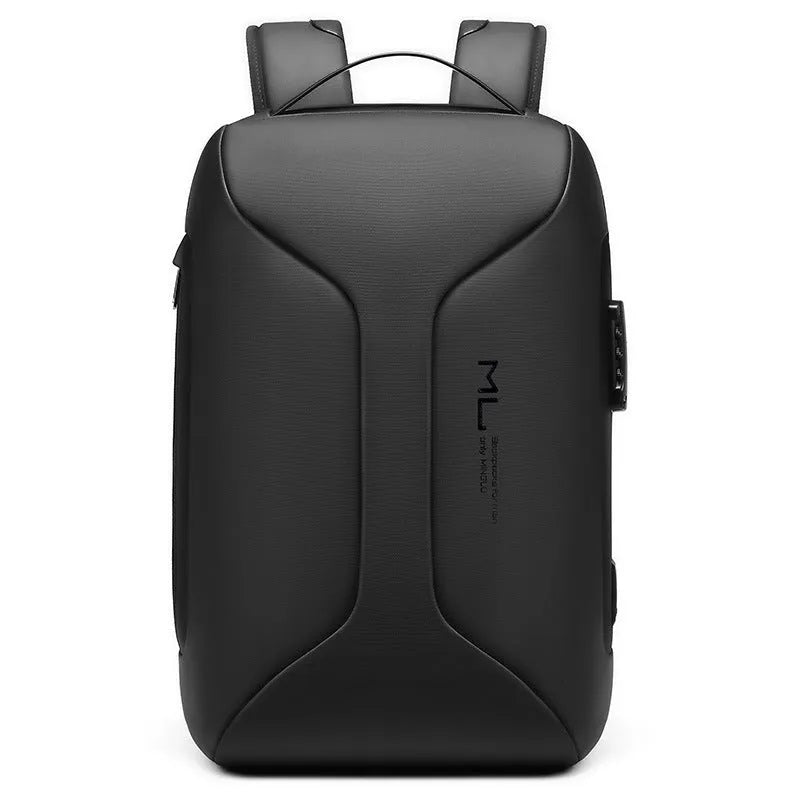 Men's Oxford cloth business backpack with air pillow belt in black colour