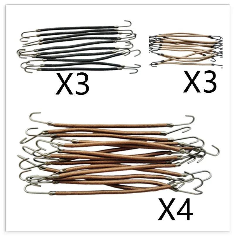 Double hook wig styling tool in black, dark brown, or light brown for securing hair extensions.