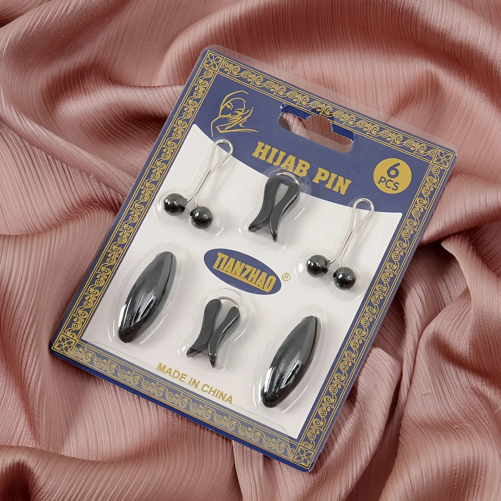 Oval plastic resin-drip scarf clip set in five colours, medium size 3.5x1.7cm
