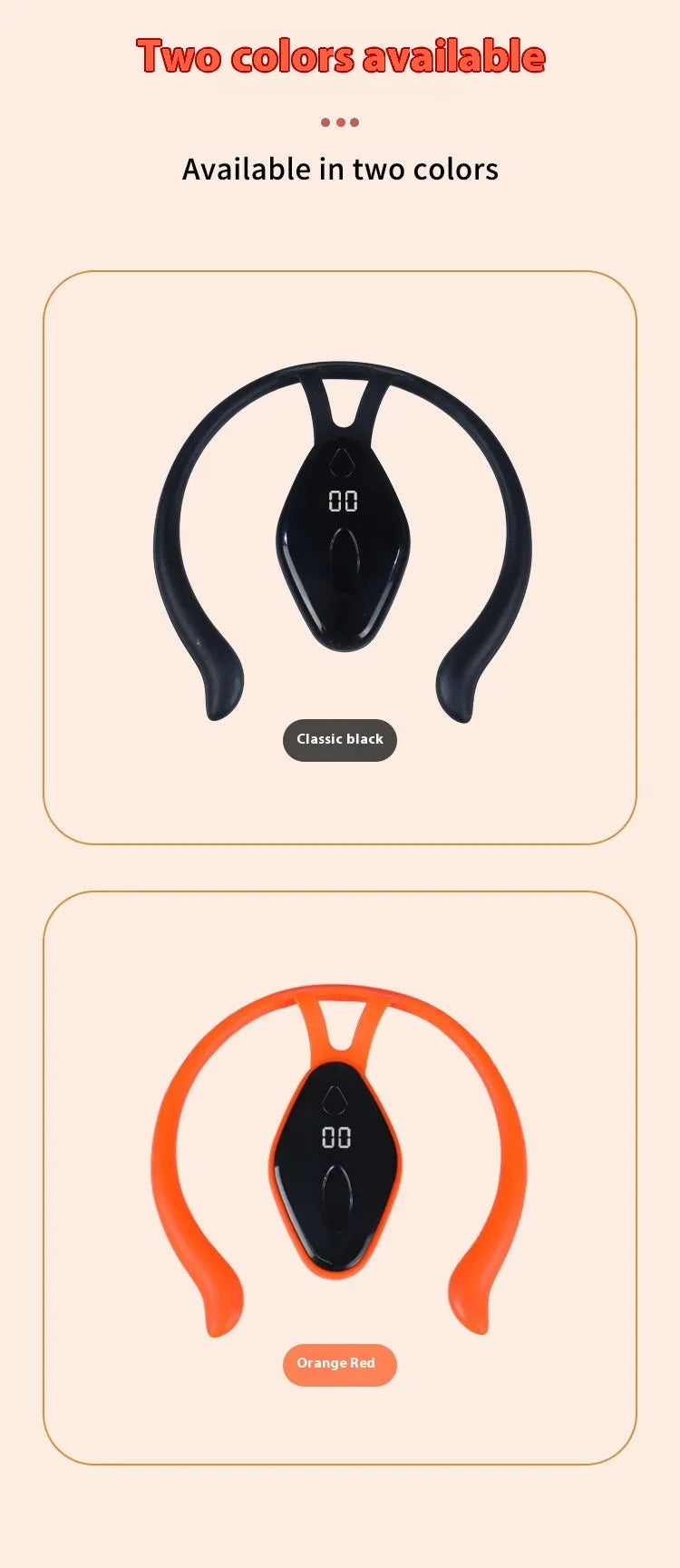 Children's smart LCD kyphotone posture corrector in black and orange with USB charging