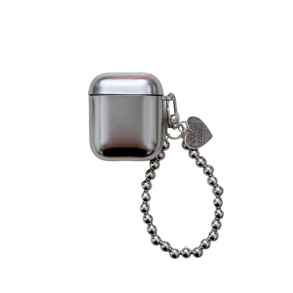 Matte plating colour TPU protective case for AirPods with an attached carrying bracelet.