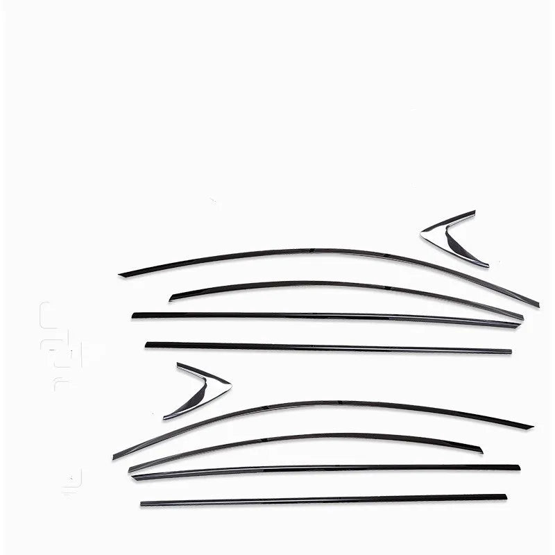 Stainless steel black titanium window trim strip complete set for window molding