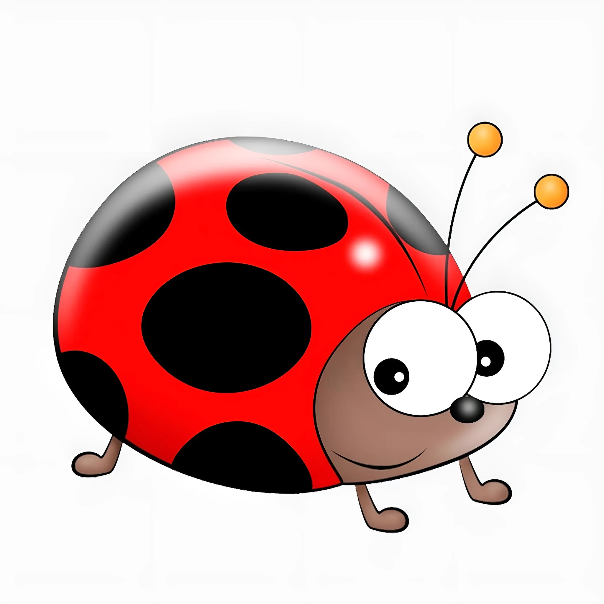 Large 14.5cm colourful cartoon ladybird PVC sticker decal for car windows and notebooks.