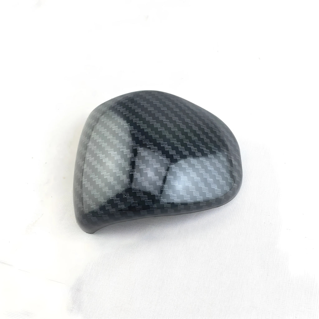 Black carbon fibre pattern gear shift cover for car interior installation
