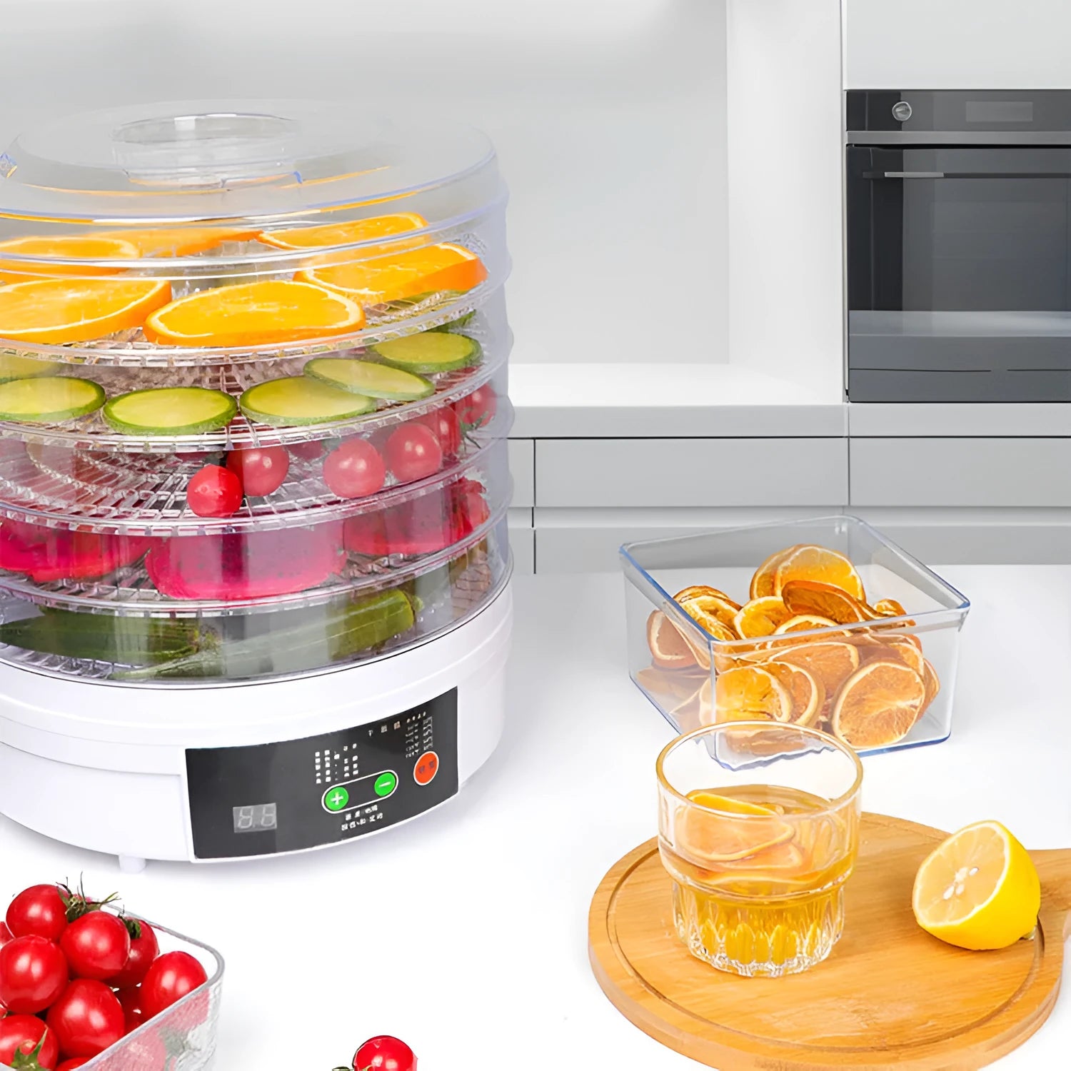 Five-layer stainless steel fruit dehydrator food dryer with household compact design