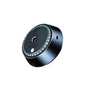 Black metal car aroma diffuser with USB charging port and 9x4.5cm dimensions