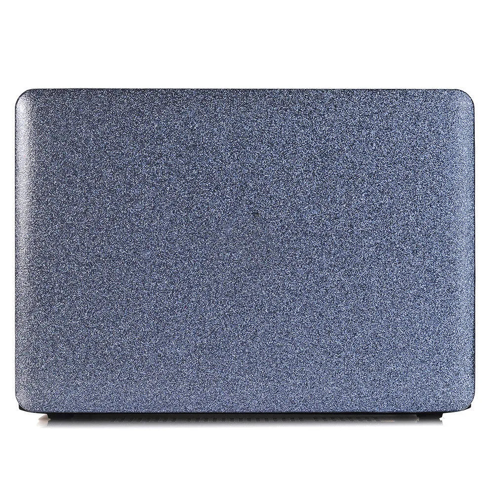 Imitation leather protective shell case for MacBook notebook in silver colour.