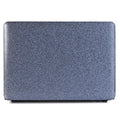 Imitation leather protective shell case for MacBook notebook in silver colour.
