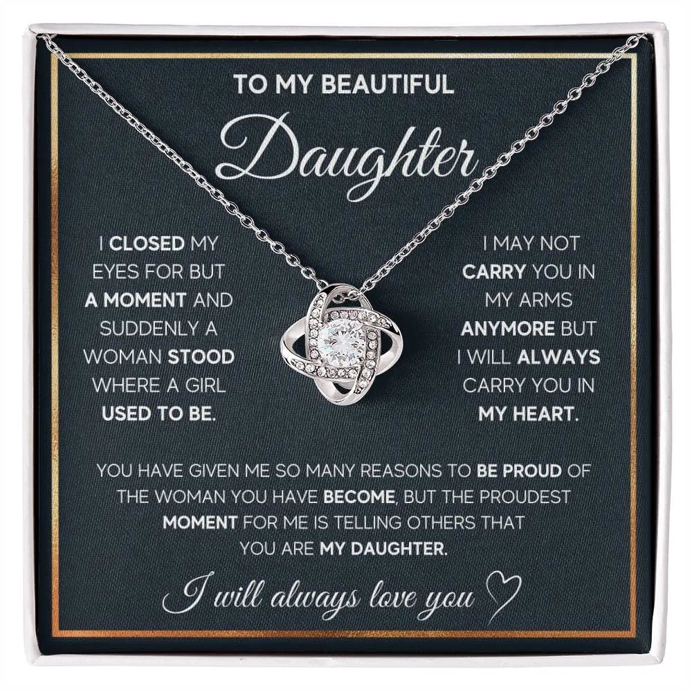 Silver metal four-leaf clover hollow jeweled pendant clavicle chain necklace