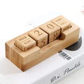 Solid wood simple desk calendar block in small and large size options