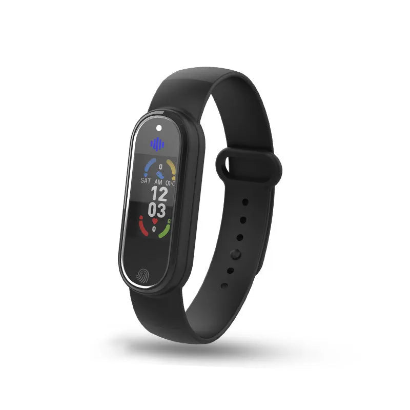 Black and white electronic ultrasonic mosquito repellent bracelet with USB charging port
