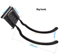 Heavy-duty carbon steel garage wall hook system with removable base plate and multiple hook options for tool storage