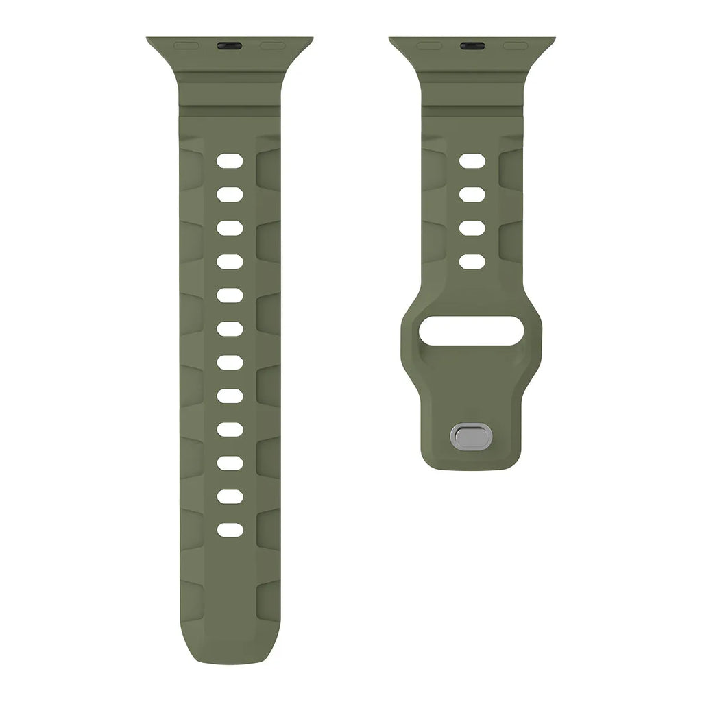 Sports silicone strap for Apple Watch in army green colour, 38/40/41mm size