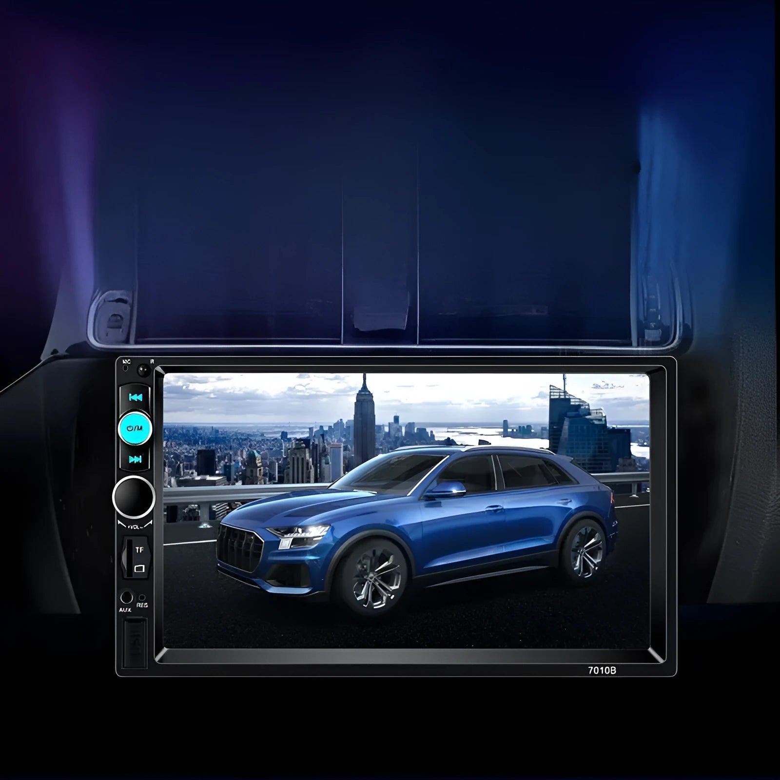 7-inch HD Bluetooth car multimedia player for vehicles with LCD screen and mobile connectivity