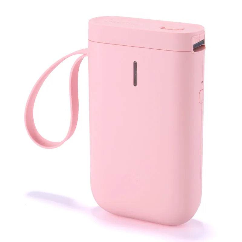 D11 Bluetooth thermal label printer with compact design showing dimensions and included accessories
