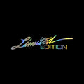 Reflective British-style bumper sticker showing black, white, and colourful options, size 16cm by 3.8cm.