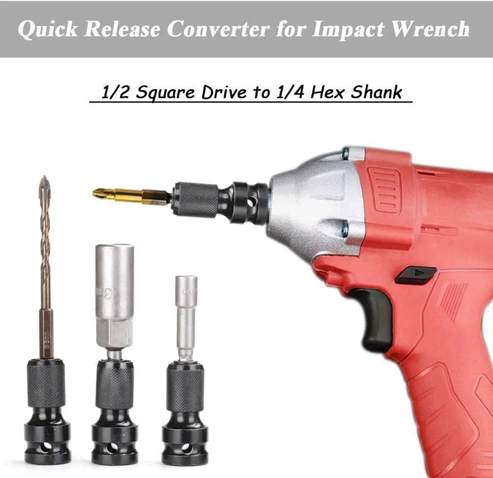 Square turn hexagonal handle telescopic bit holder with telescopic sleeve