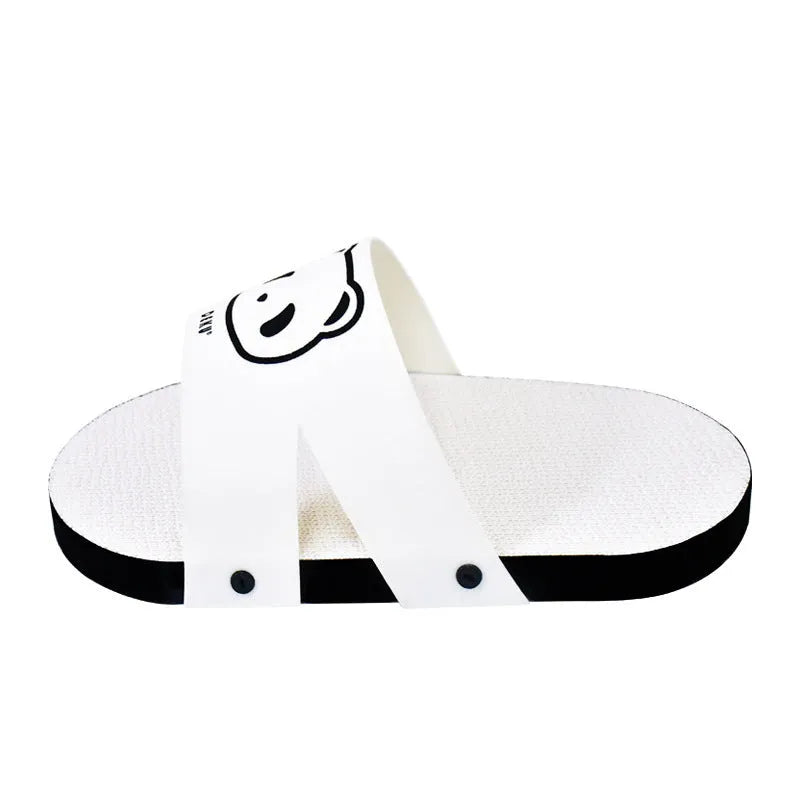 White slipper-style corrugated paper cat scratch board for pets