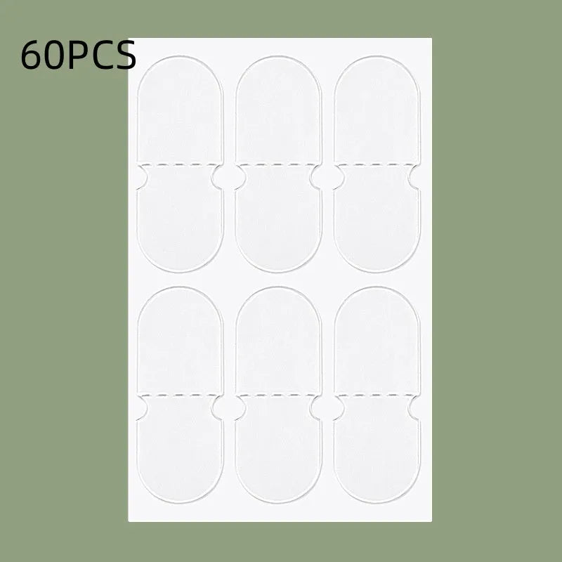 Transparent and frosted disposable ear patches for hair styling support with backing paper