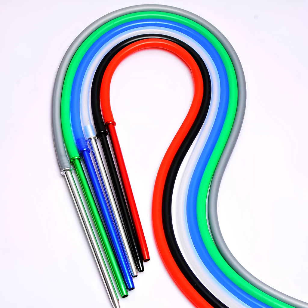 Silicone hookah hose accessory in six colour options for water pipes