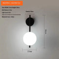 Nordic wall lamp wrought iron glass black finish milky white diffuser E27 socket 12 cm width 30 cm height wall spacing 18 cm