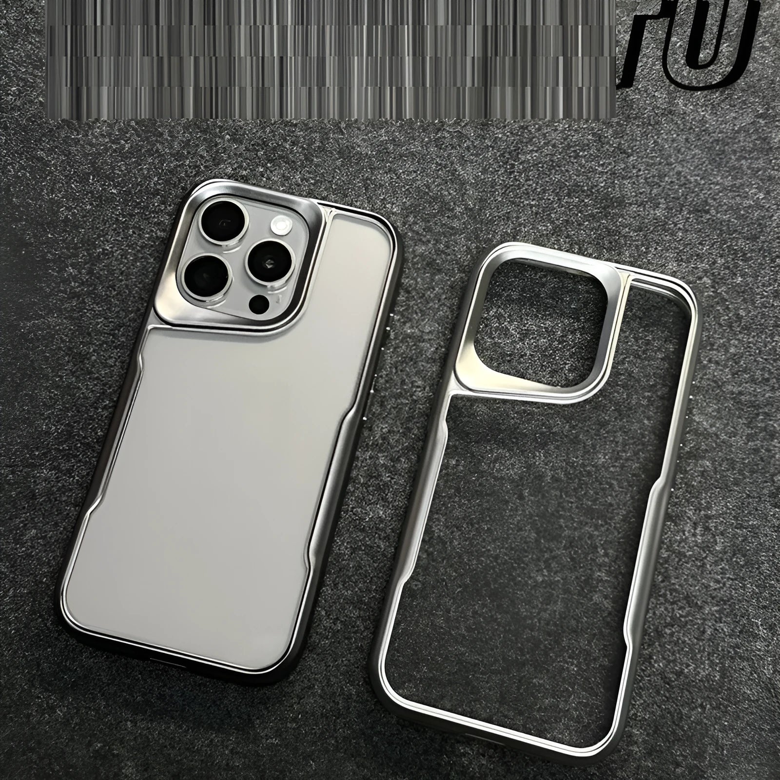 Armor Small Waist drop-resistant phone case for Apple iPhone, titanium black, electroplated finish, all-inclusive PC cover