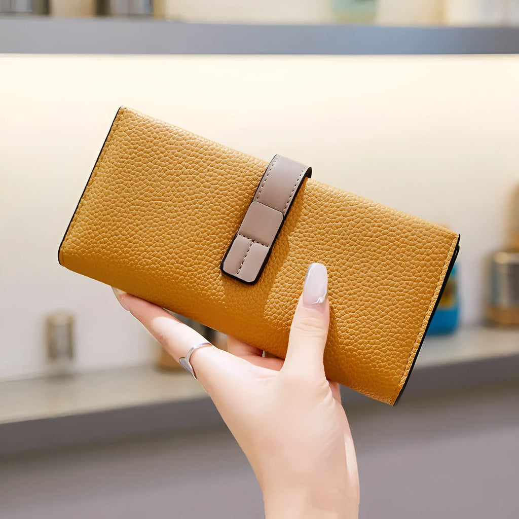 Large PU leather women's handbag shown in black, yellow, khaki, pink, or white.