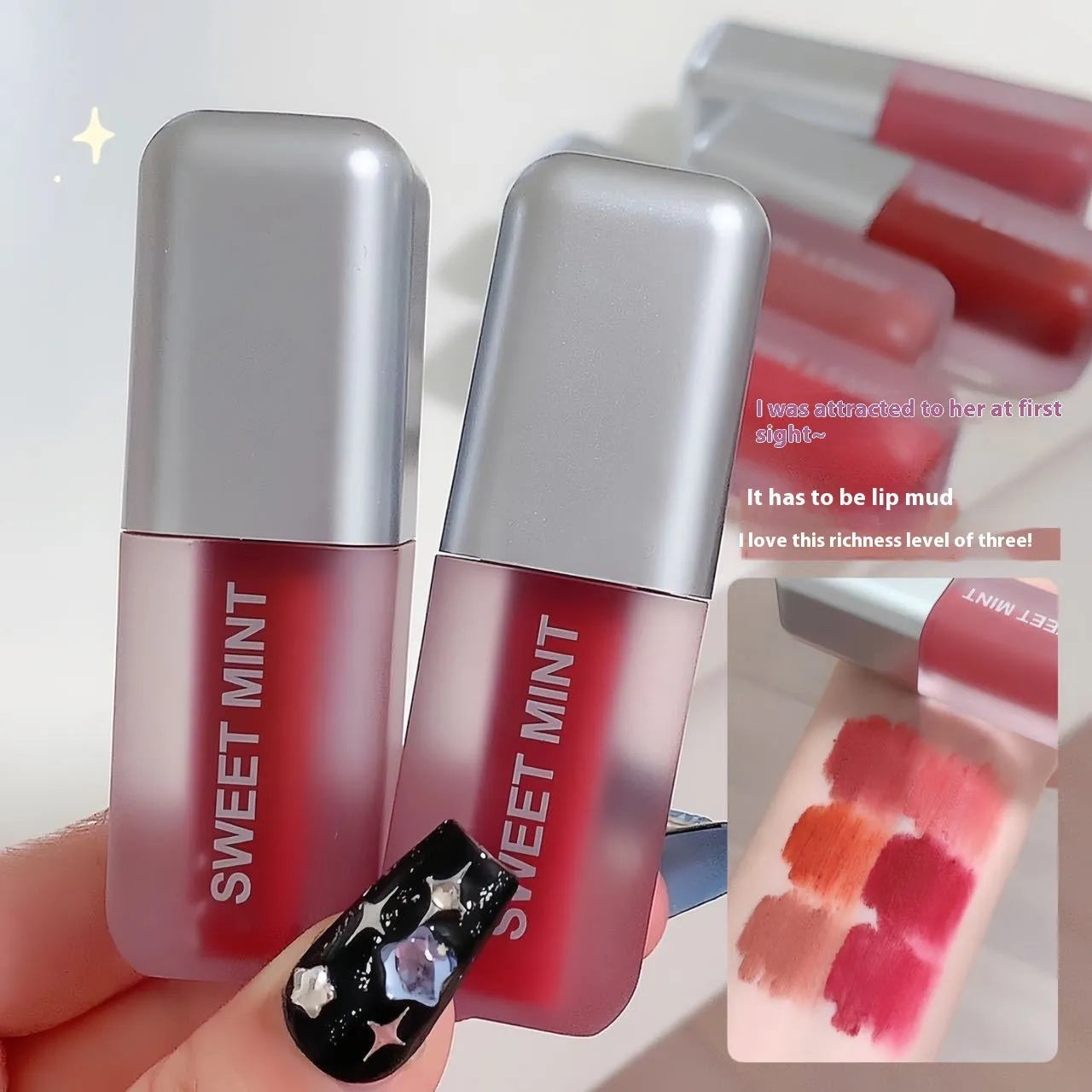 Velvet lip lacquer in matte finish, 3.2g, shade Oat Roasted Chestnut, non-stick formula