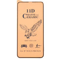 Tempered glass privacy screen protector for iPhone with anti-peeping matte film.