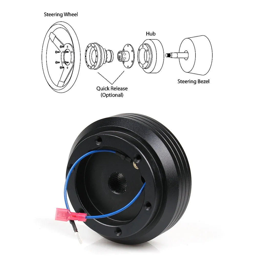 Black Honda Civic EK130H EG110H steering wheel base conversion kit for car modifications