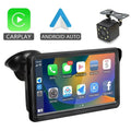 7-inch car display screen for wireless CarPlay and Android Auto on a dashboard